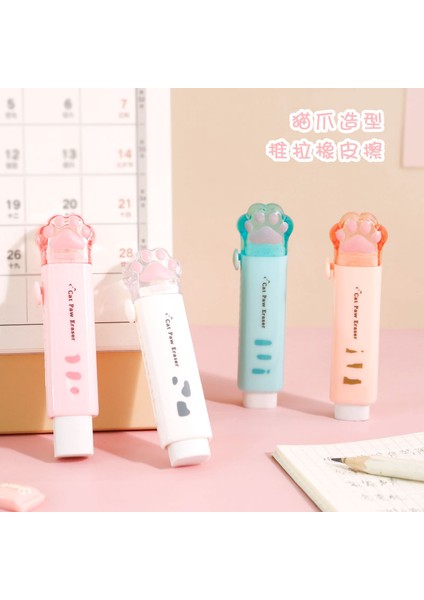 Yeşil Kawaii Itme-Çekme Tasarım Kedi Paw Taşınabilir Kauçuk Silgi Sevimli Silgi Çocuklar Için Okul Ofis Malzemeleri Hediye Kırtasiye Ödülleri (Yurt Dışından) fiyatları