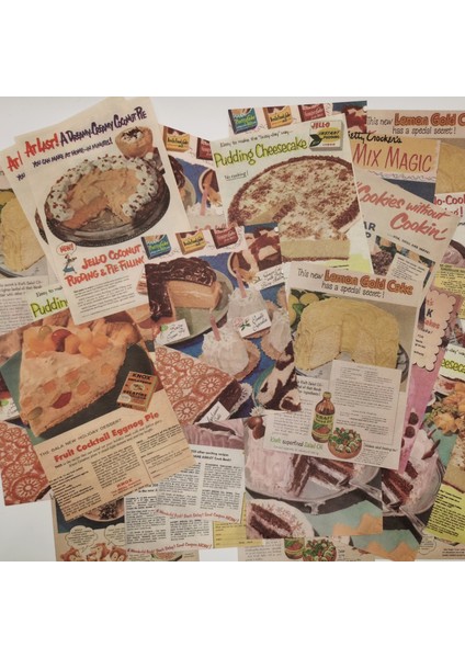 Stil 6 Retro Tarif Kek Tatlı Scrapbooking Dergisi Planlayıcısı Arka Plan Malzemesi Kitap Kağıdı Kart Yapımı Dıy Yaratıcı Not Kırtasiye (Yurt Dışından)
