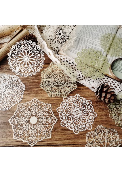 Stil 1 Vintage Dantel Kağıt Estetik Içi Boş Pencere Kraft El Işi Kağıdı Dıy Scrapbooking Malzeme Dekor Önemsiz Dergisi Okul Kırtasiye Bloknot Kağıdı (Yurt Dışından)
