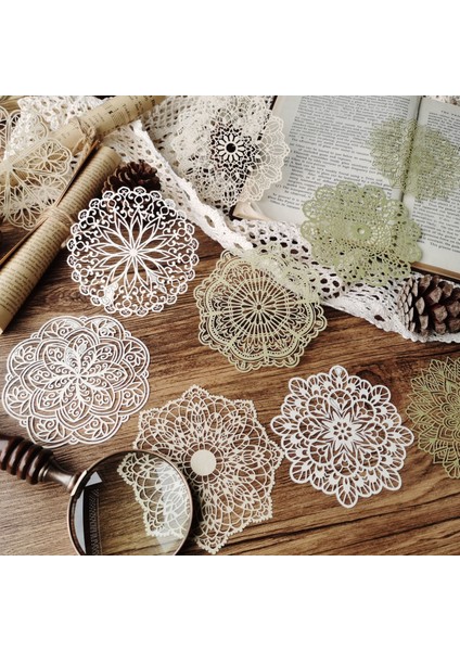 Stil 1 Vintage Dantel Kağıt Estetik Içi Boş Pencere Kraft El Işi Kağıdı Dıy Scrapbooking Malzeme Dekor Önemsiz Dergisi Okul Kırtasiye Bloknot Kağıdı (Yurt Dışından)