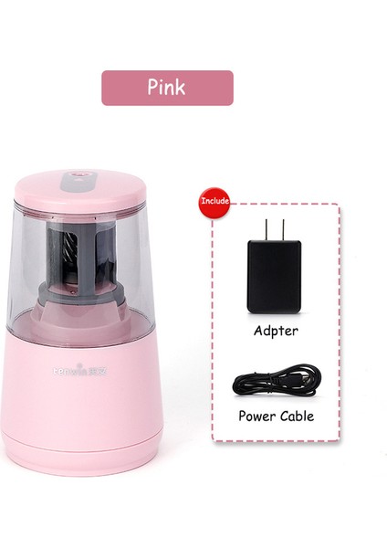 Pembe Tenwin Otomatik Elektrikli Kalemtıraş Ağır USB Mekanik Çocuklar Kızlar Için Okul Kırtasiye Ofis ve Kırtasiye (Yurt Dışından)