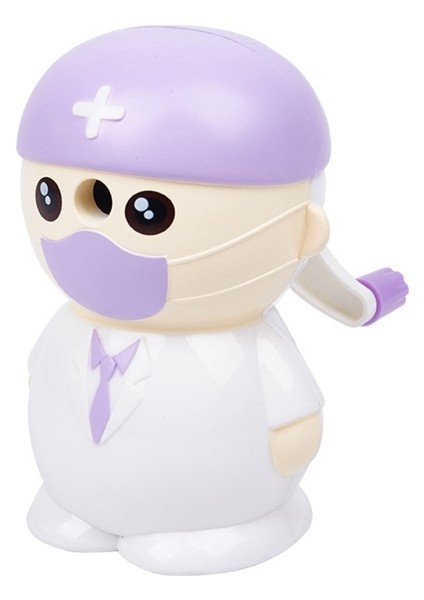 Mor Karikatür Doktor Kalemtıraş Tek Delikli Kalemtıraş 6.5-8mm Kalemler Için Fit (Yurt Dışından)