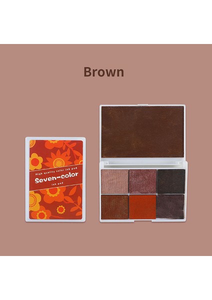 Kahverengi 8 Stil Inkpad Mürekkep Damga Pedi Renkli Karikatür Zanaat Mürekkep Pedi Seti Dıy Komik Çalışma Parmak Izi Scrapbooking Aksesuarları (Yurt Dışından)