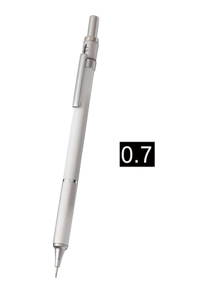 0.7mm Beyaz Yüksek Kaliteli Metal Mekanik Kurşun Kalem Sanat Çizim Tasarımı 2b Hb 0.3,0.5,0.7,0.9mm Otomatik Kalem Düşük Ağırlık Merkezi Yazma (Yurt Dışından)