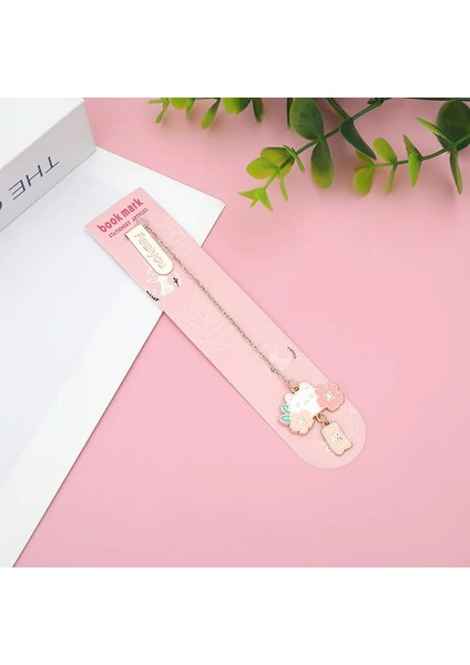 Rastgele Kawaii Tavşan Kedi ve Sakura Kolye Kitap Klibi Metal Sayfalandırma Mark Karikatür Karakter Kitap Klibi Sevimli Kolye Imleri (Yurt Dışından) indirimleri