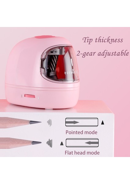 Pembe Tenwin Öğrencileri Kırtasiye Otomatik Çift Güç Kaynağı Kalemtıraş USB Karikatür Okul Elektrikli Kalemtıraş Kalemler Bileme (Yurt Dışından) fırsatları