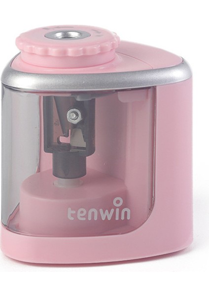 Pembe Şeffaf Elektrikli Kalemtraşlar Renkli Kalemler Için Hafif Otomatik / Manuel Kalemtıraş (Yurt Dışından)