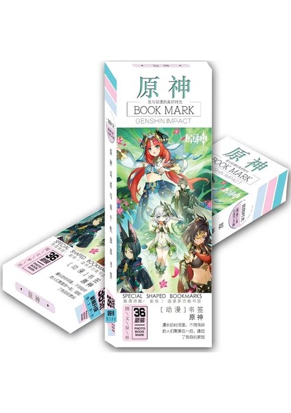 D 36 Adet/takım Genshin Etki Oyunu Imi Zhongli Venti Klee Dıy Karikatür Kitap Işaretleyiciler Mesaj Kartı Cosplay Hediye Kırtasiye (Yurt Dışından) modelleri