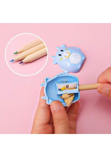 Inek Hayvan Şekli Keskin Kalemtraşlar Abs Emek Tasarrufu Sağlayan Kalem Kesme Makinesi Masası Aksesuarları (Yurt Dışından) fırsatları