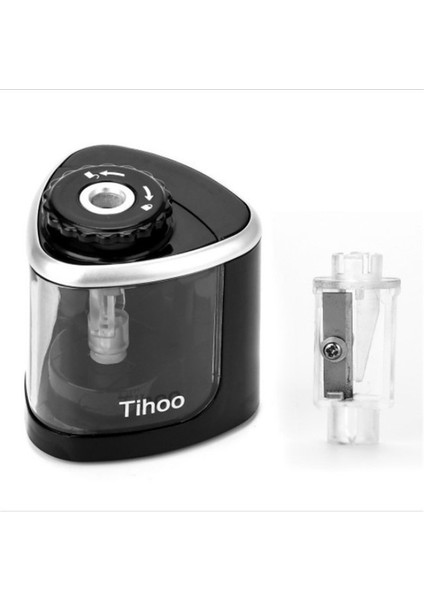 Siyah ve Bıçak Elektrikli Otomatik Kalemtıraş Iki Delikli Elektrik Anahtarı Kalemtıraş Kırtasiye Ev Ofis Okul Malzemeleri (Yurt Dışından)