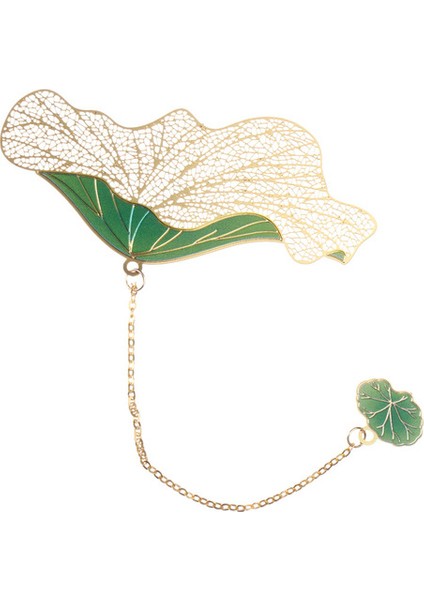 11 Retro Metal Içi Boş Boyalı Imi Çin Tarzı Lotus Püskül Yaprak Imi Yaratıcı Kırtasiye Ofis Okul Malzemeleri (Yurt Dışından)