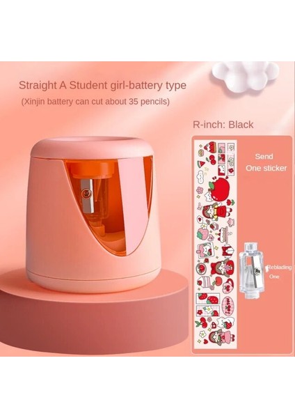 Kırmızı Otomatik Elektrikli Kalemtıraş Çok Fonksiyonlu Ağır USB Mekanik Okul Ilköğretim Öğrencileri Çocuk Kırtasiye Hediye (Yurt Dışından)