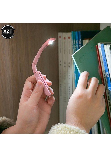 Sarı 1 Adet Gece Lambası Klip ile Kitap Mini Taşınabilir LED Okuma Lambası Enerji Tasarrufu Seyahat Yatak Odası Işıkları Klasörü Esnek LED Işık (Yurt Dışından)