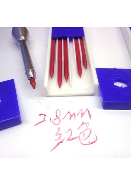 1 Kutu Kırmızı Açar 2.8mm Özel Kalem Derin Delik Ahşap Kalem Çizim Metal Taşınabilir Alet Karbür Çizici Aracı Ahşap Çalışması Için (Yurt Dışından)