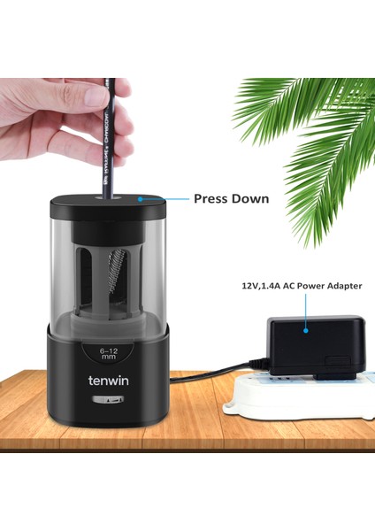 Evrensel-Siyah 6-12MM Stendent Otomatik Elektrikli Kalemtıraş Mekanik Toplu USB Çocuk Okul Ofis Malzemeleri Için Spiral Alet Tutucu ile (Yurt Dışından) indirimleri