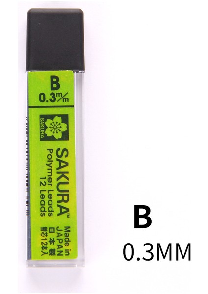 B-0.3mm-1 Adet Sakura Mekanik Kurşun Kalem Dolum Otomatik Kalemler Grafit Kurşun Kurşun Değiştirin 2b/2h/b/hb 0.3/0.5/0.7/0.9mm Öğrenci Kırtasiye (Yurt Dışından)
