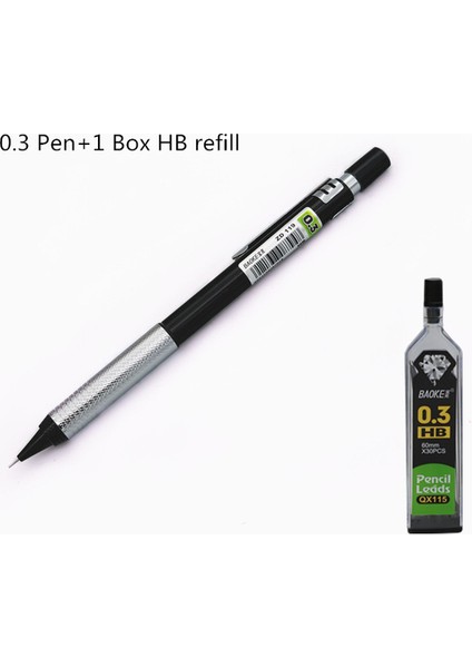 0,3 mm Kurşun Kalem Çok Ince Metal Mekanik Kurşun Kalem 0,3 0,5 0,7 0,9 mm Hb Veya 2b Yedek Dolum Her Kalem, 30 Kalem Ucuyla Birlikte Gelir (Yurt Dışından)