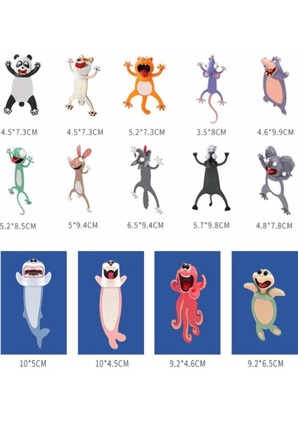 Mühür Yaratıcı 3D Yer Imi Komik 3D Stereo Hayvan Yer Imi Kedi Kurt Tavşan Eşek Panda Imi Okuma Etiketi Öğrenci Öğrenme Hediye (Yurt Dışından) modelleri