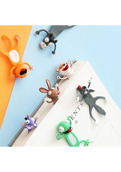 Mühür Yaratıcı 3D Yer Imi Komik 3D Stereo Hayvan Yer Imi Kedi Kurt Tavşan Eşek Panda Imi Okuma Etiketi Öğrenci Öğrenme Hediye (Yurt Dışından) fırsatları