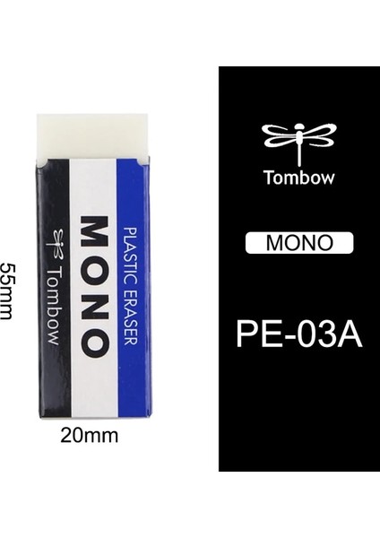 PE-03A 1 Adet Tombow Mono Serisi Sanat Beyaz Çizim Silgisi PE-01A |PE-03A Öğrenci Silgisi Yumuşak Temiz Temiz (Yurt Dışından)
