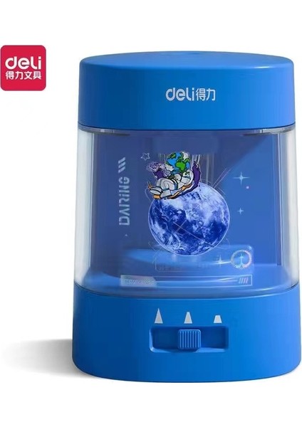 Blue2 Etiketli Deli Karikatür Elektrikli Kalemtıraş Iki Delikli Dokunmatik Anahtarı Otomatik Точилка Для Карандашей Çocuklar Için Öğrenci Kırtasiye Kaynağı (Yurt Dışından)