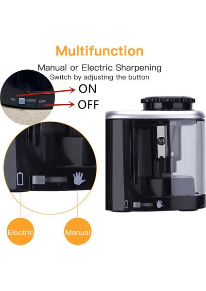 Pembe Elektrikli Kalemtıraş Otomatik Manuel Güvenli Öğrenci Sanatçılar Çocuklar Yetişkinler Için Helisel Çelik Bıçak Bileyici Renkli Kalemler (Yurt Dışından) fiyatları