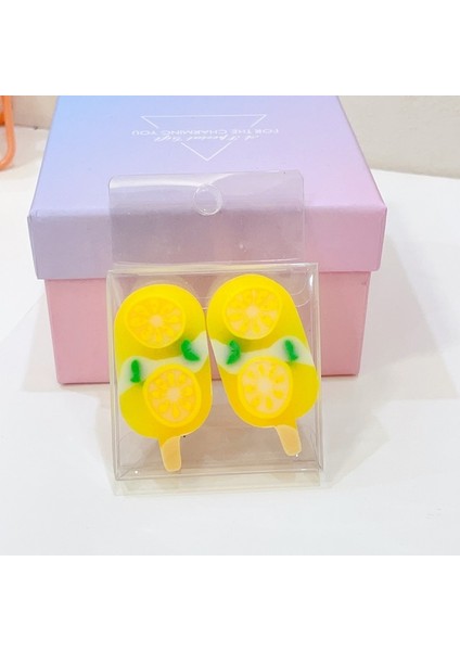 Lemon 2 Adet/takım Yenilik Yaz Dondurma Kauçuk Silgi Kawaii Silgi Okul Kırtasiye Çocuk Öğrenciler Serin Ödüller Ofis Malzemeleri Hediye (Yurt Dışından)