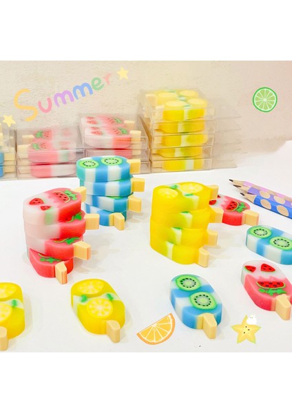 Lemon 2 Adet/takım Yenilik Yaz Dondurma Kauçuk Silgi Kawaii Silgi Okul Kırtasiye Çocuk Öğrenciler Serin Ödüller Ofis Malzemeleri Hediye (Yurt Dışından) fiyatları