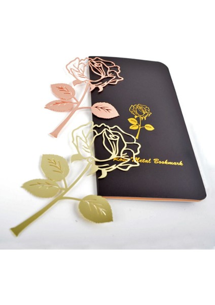 Altın Sevgililer Günü Galvanik Gül Metal Kitap Ayracı Paslanmaz Çelik Özel Yer Ayracı Tebrik Kartı Yaratıcı Dekorasyon Yer Ayracı (Yurt Dışından) indirimleri