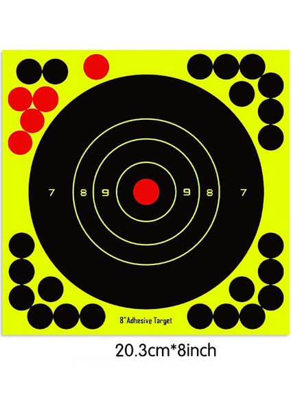 Z3 Atış Hedefleri 10 Adet/grup Atış Hedefi Çıkartmaları 8x8 Inç Yapışkanlı Reaktif Kendinden Yapışkanlı Atış Hedefleri Çekim Eğitimi Için Sıçrayan Kağıt (Yurt Dışından)