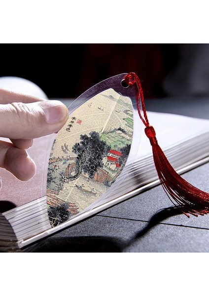 Çin Jiangnan Su Kasabası Serisi Yaprak Kitap Ayracı Rüzgar Turistik Cazibe Kültürel ve Eğitim Malzemeleri Kitap Ayracı Yaratıcı Hediyeler (Yurt Dışından)