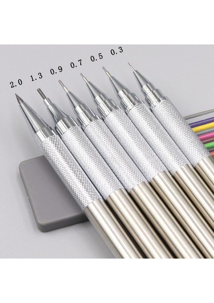 2.0 Plastik Set B Otomatik Mekanik Metal Kalem 0.3 0.5 0.7 0.9 1.3 2.0 mm Siyah Kurşun 12 Renk Dolum Sanat Resim Öğrenci Yazma Kaymaz Kılıf (Yurt Dışından) indirimleri