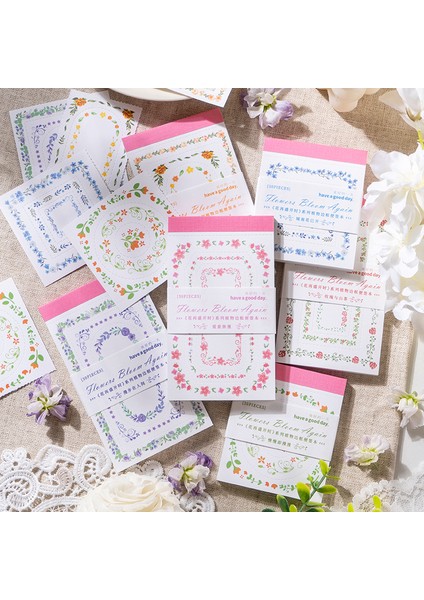Bir Journamm 30 Adet/paket Çiçek Dantel Bloknot Kraft Kağıt Çerçeve Malzemeleri Kolaj Kırtasiye Dıy Scrapbooking Yaratıcı Notlar Kağıt (Yurt Dışından)