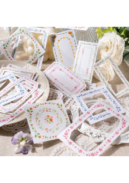 Bir Journamm 30 Adet/paket Çiçek Dantel Bloknot Kraft Kağıt Çerçeve Malzemeleri Kolaj Kırtasiye Dıy Scrapbooking Yaratıcı Notlar Kağıt (Yurt Dışından)