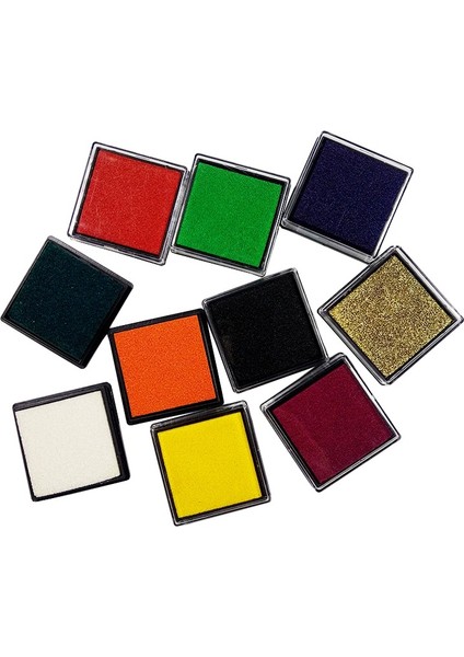 Mavi 4 cm 1 Adet/grup Yeni Varış Renkli Mürekkep Pedi Hediye Inkpad Dıy Damgalama Çalışması Parmak Izi Inkpad Muhasebe Malzemeleri (Yurt Dışından)