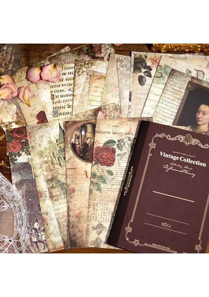 Stil 4 40 Adet Estetik Kraft El Işi Kağıdı Dıy Scrapbooking Dekor Önemsiz Dergisi Sanat Kolaj Fotoğraf Albümü Çiçek Mektup Vintage Malzeme Kağıt (Yurt Dışından) indirimleri