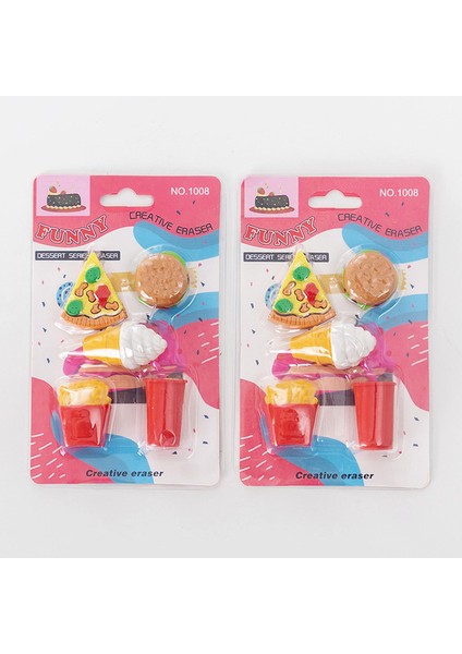 8 Takım 8 Takım/grup Yaratıcı Gıda Hayvan Astronot Araba Kauçuk Silgi Takım Elbise/öğrenci Çocuk Noel Hediyesi Ödül Kırtasiye (Yurt Dışından)