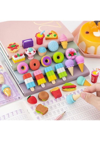 8 Takım 8 Takım/grup Yaratıcı Gıda Hayvan Astronot Araba Kauçuk Silgi Takım Elbise/öğrenci Çocuk Noel Hediyesi Ödül Kırtasiye (Yurt Dışından) indirimleri