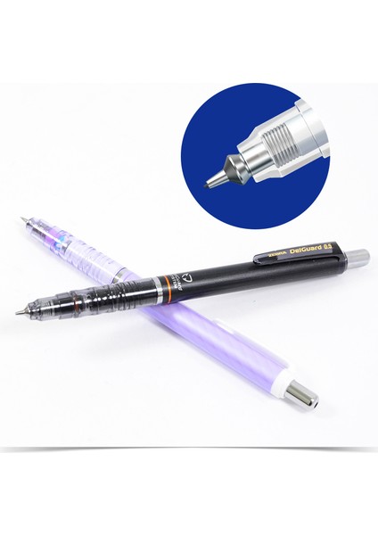 0.7 Gök Mavisi Set Japonya Zebra Delguard Mekanik Kurşun Kalem, 0.3mm/0.5mm/0.7mm Uçlar, Çizim Yazma Için Kurşun Kırılma Koruma Kalemi MA85 (Yurt Dışından)