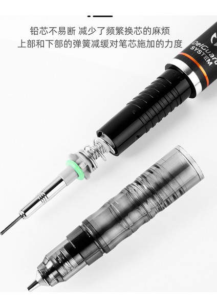0.7 Gök Mavisi Set Japonya Zebra Delguard Mekanik Kurşun Kalem, 0.3mm/0.5mm/0.7mm Uçlar, Çizim Yazma Için Kurşun Kırılma Koruma Kalemi MA85 (Yurt Dışından)