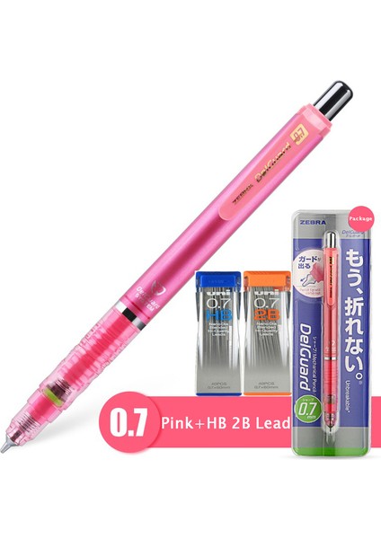 0.7 mm Pembe Set 1 Adet Zebra Delguard Anti Kırılma Çekirdek Mekanik Kurşun Kalem 0.3/0.5/0.7mm MA85 Lapicero Çizim ve Eskiz Için Set Kırtasiye (Yurt Dışından)