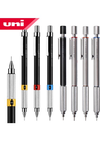 0,5 mm M5-1010 Unı Mekanik Kurşun Kalemler 0,3 / 0,5 / 0,7 / 0,9 mm Öğrenci Etkinlik Kurşunu M5-1010 Metal Düşük Ağırlık Merkezi Kalem Okul Malzemeleri (Yurt Dışından)
