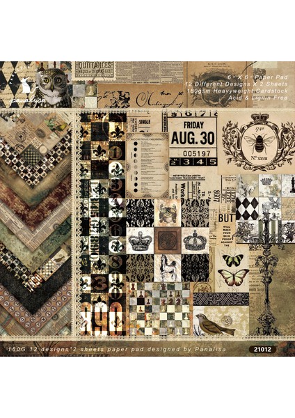 Stil 3 12 Yaprak Vintage Çiçek Hayvan Not Defteri Scrapbooking Arka Plan Kağıt Pedleri Bilinmeyen Dergisi Sanat El Yapımı Dekoratif Kağıt El Sanatları (Yurt Dışından) indirimleri