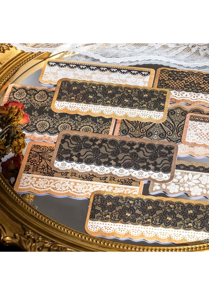 F Shanbu 20 Adet Vintage Dantel Koleksiyonu Malzeme Kağıt Yazılabilir Kağıtlar Etiket Çiçek Deco Mermi Günlüğü Scrapbooking Kolaj (Yurt Dışından) fırsatları