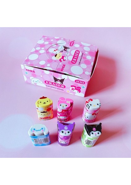 Sanrio 24 Adet S Sanrio 24 Adet Silgi Kawaii Bebek Sevimli Hello Kitty Kuromi Cinnamoroll Şerit Silinebilir Kauçuk Kırtasiye Öğrenci Hediye Silme Aracı (Yurt Dışından) modelleri