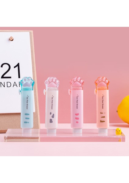 Pembe Kawaii Itme-Çekme Tasarım Kedi Paw Taşınabilir Kauçuk Silgi Sevimli Silgi Çocuklar Için Okul Ofis Malzemeleri Hediye Kırtasiye Ödülleri (Yurt Dışından)