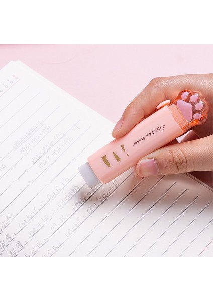 Pembe Kawaii Itme-Çekme Tasarım Kedi Paw Taşınabilir Kauçuk Silgi Sevimli Silgi Çocuklar Için Okul Ofis Malzemeleri Hediye Kırtasiye Ödülleri (Yurt Dışından) fırsatları