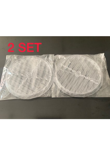 2 Set Şeffaf Cam Menfez Kapağı