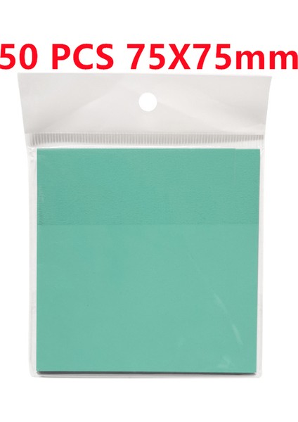 GREEN-75X75MM 50 Yaprak Şeffaf Yapışkan Notlar Su Geçirmez Pet Bloknot Çıkartmalar Günlük Yapılacaklar Listesi Not Kağıdı Öğrenci Ofis Kırtasiye Için (Yurt Dışından)