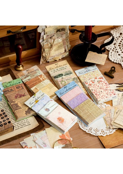 E Dimi 60 Adet Zaman Koleksiyonu Serisi Vintage Malzeme Kağıt Hafif Kağıt Kolaj Arka Plan Kağıtları Deco Günlüğü Dıy Bullet Journaling (Yurt Dışından) fiyatları
